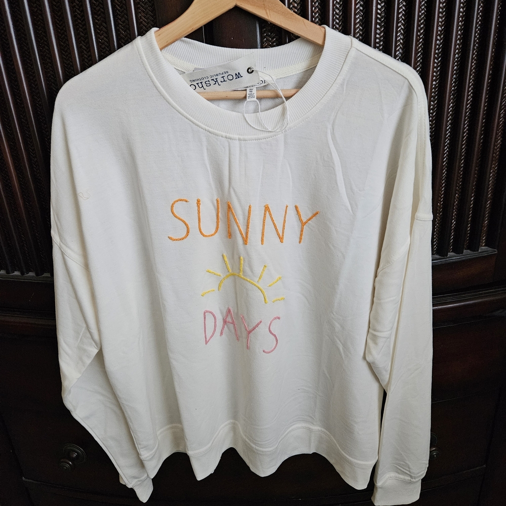 Workshop Republic Clothing Sunny Days Crew Neck XL Nwt